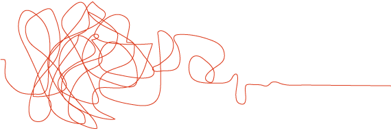 A squiggle line converting toward a straight line