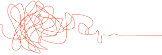 A squiggle line converting toward a straight line