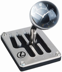 A gear switch knob for a Lexus car