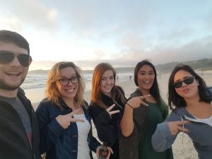 Group on the beach.