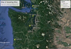 Map of sampling sites.