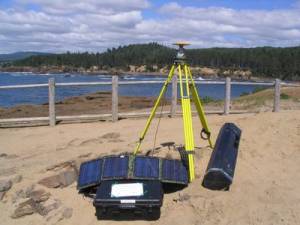 GPS station on the central Oregon coast.