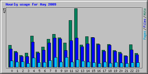 Hourly usage for May 2009