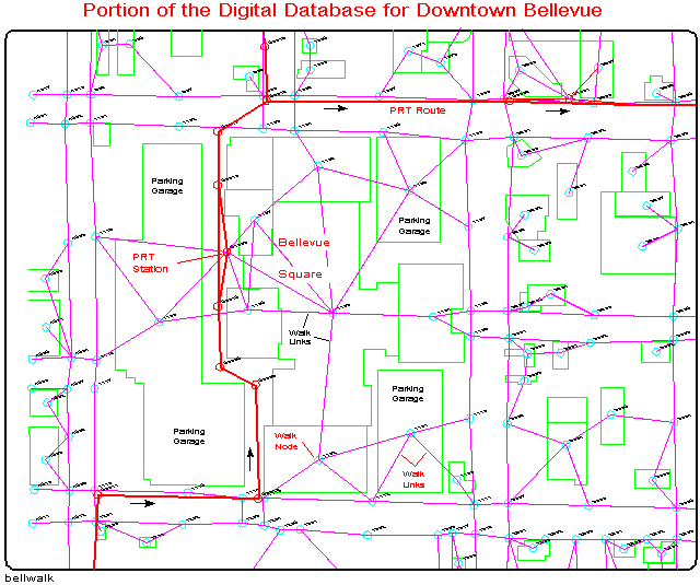 portion of bellevue
digital database for PRT study
