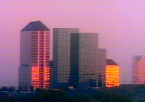 sunset view of buildings
in LC