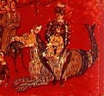 Cerberus head, serpent body and fishtail