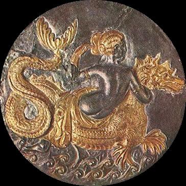 Sea-Nymph Riding a Serpent