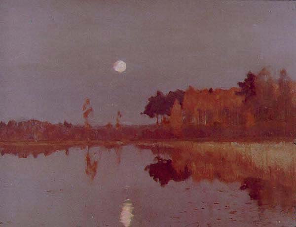 Levitan's Twilight. Moon