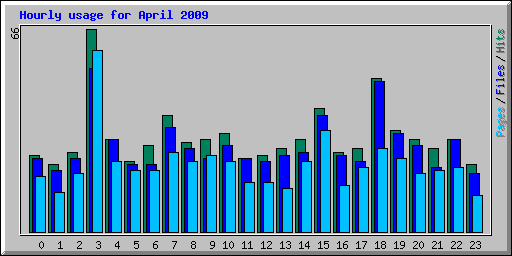 Hourly usage for April 2009