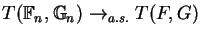 $T( \FF_n , \GG_n ) \rightarrow_{a.s.} T(F,G)$