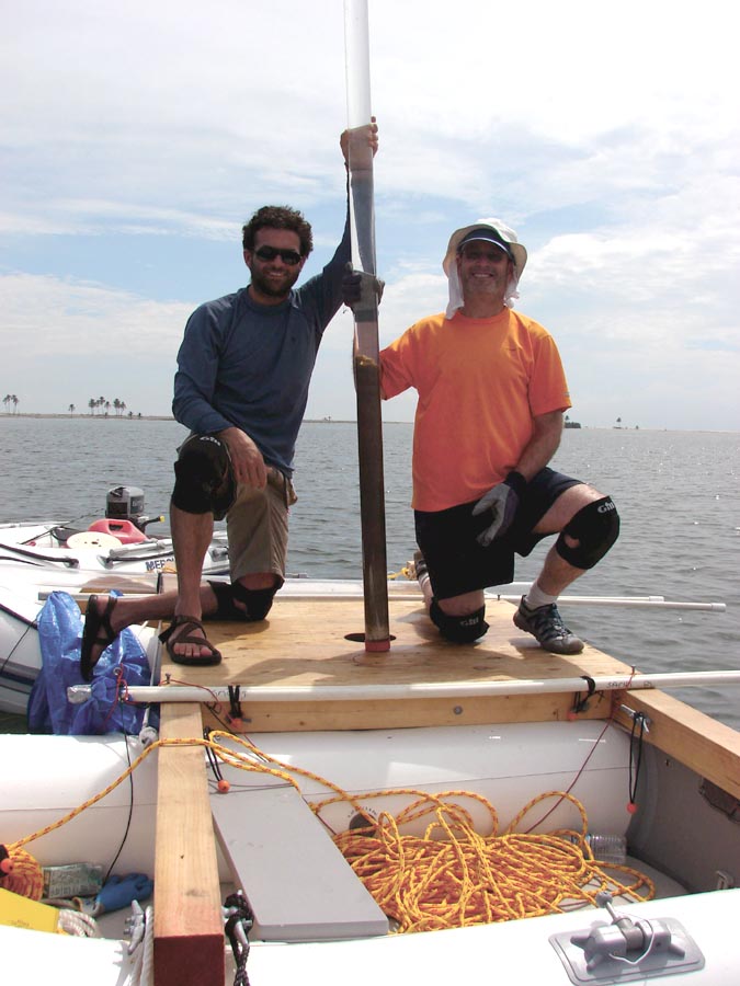 Dan and Julian with a Sediment Core