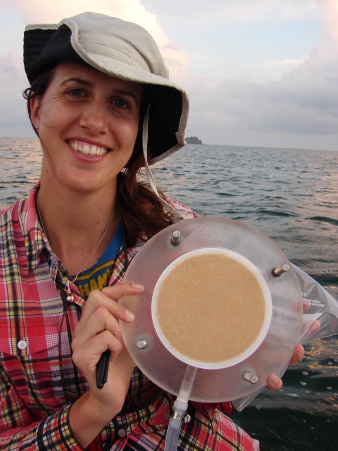 Alyssa and a Suspended Particle Sample