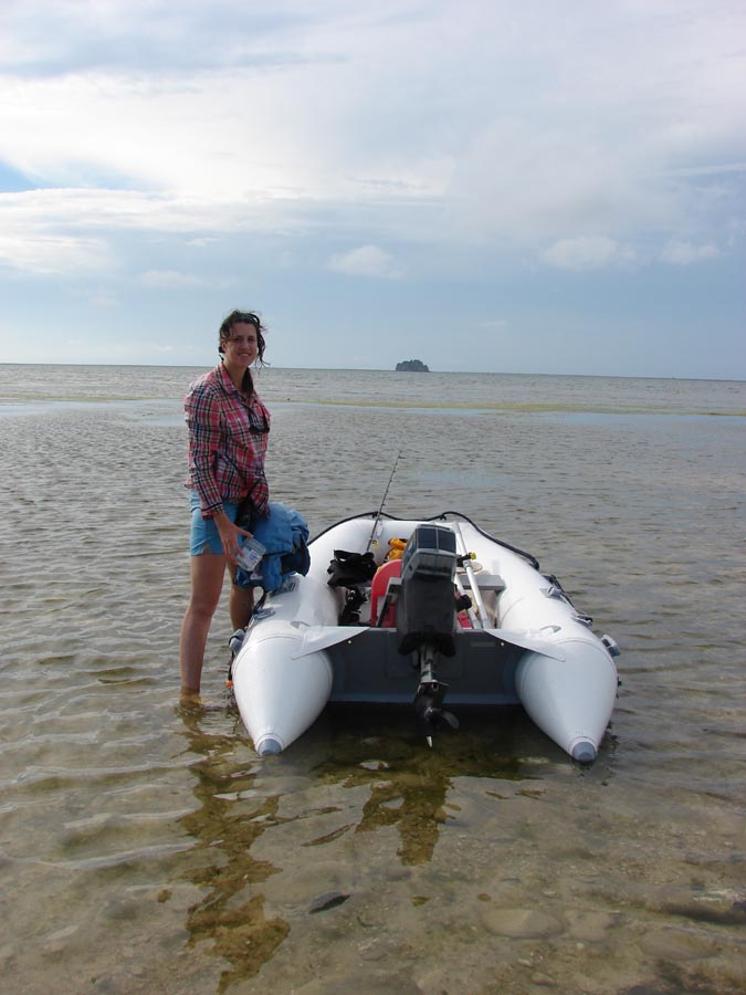 Alyssa with the Shuttle Boat