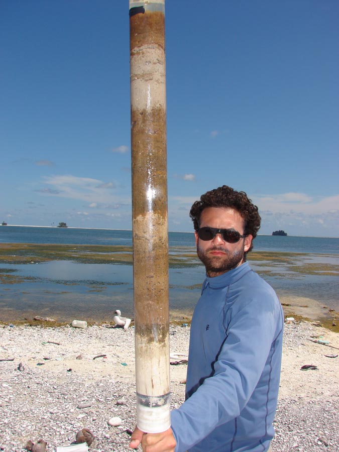 Dan with a Sediment Core