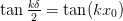 \tan\frac{k\delta}{2} = \tan(kx_0)
