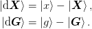 \ket{\d\mat{X}} &= \ket{x} - \ket{\mat{X}}, \\
\ket{\d\mat{G}} &= \ket{g} - \ket{\mat{G}}.