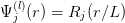 \Psi^{(l)}_{j}(r) =
R_{j}(r/L)