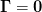 \mat{\Gamma} = \mat{0}