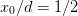 x_0/d =
1/2