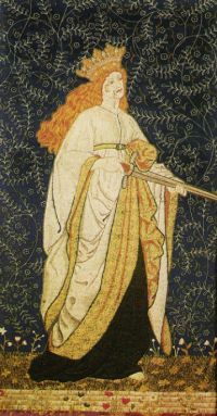 William Morris panel based on The Legend of Good Women, 1861