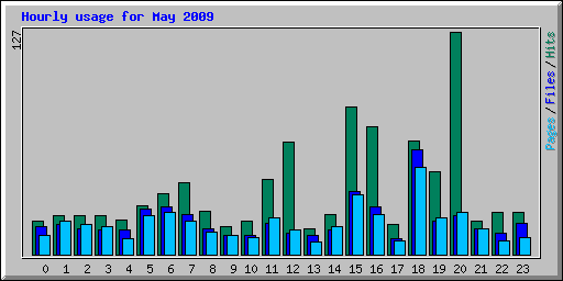 Hourly usage for May 2009