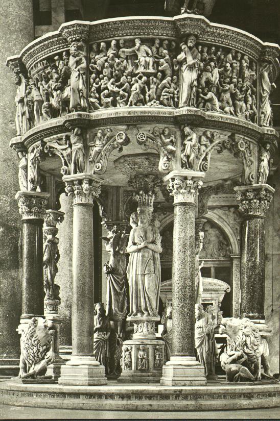 Cathedral pisano - greatest treasure Reconstructed in the baptistery page nicola history, description, photos and bapistery Nicolanicola pisano, pulpit