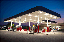 image of a gas station