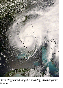 image of a satellite image of a hurricane over Florida