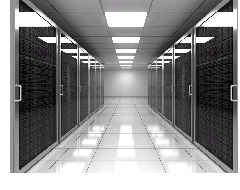 image of a data center with servers