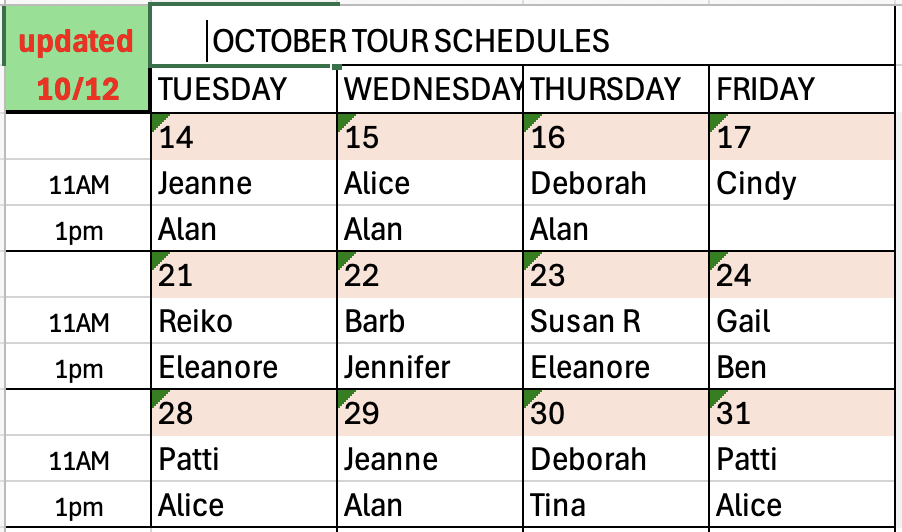 schedule grid