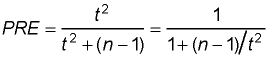 pre expressed in terms of t