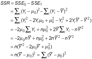 sum of squares reduced and its re-expression