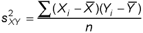 formula for covariance