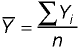 formula for the mean