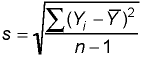 formula for standard deviation