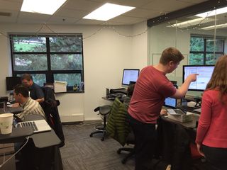 A software team hard at work