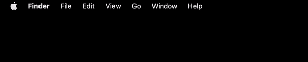 A screenshot of the Mac OS application menu at the top of a screen.