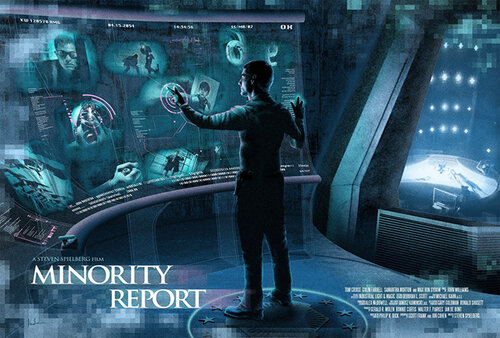 An illustration of the direct manipulation interface in the Minority Report movie and book.