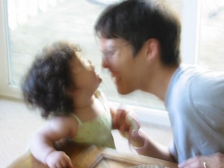 An image of me nuzzling my daughter Ellen as a baby.