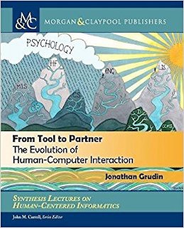 The book cover of Jonathan Grudin's book on the history of HCI.