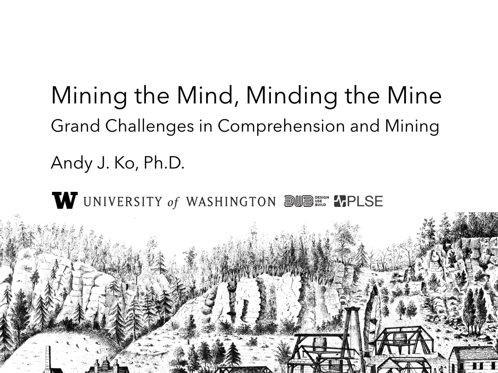 The first slide of my keynote showing the talk title.