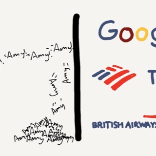 An illustration showing a stick figure yelling the name 'Amy' at a wall, but it's bouncing off into a pile. A set of corporate logos behind the wall.