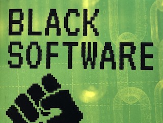 The cover of Black Software, with a Black Lives Matter fist.