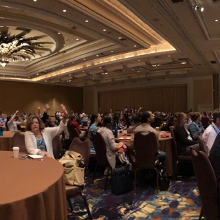 A photograph of a ballroom of CSEdCon attendees.