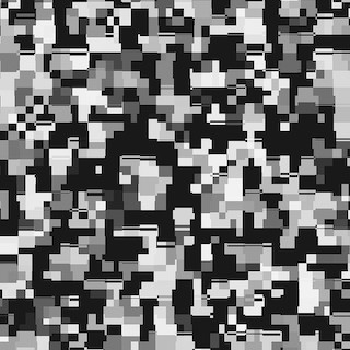 A greyscale scattering of solid rectangles.