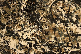 Jackson Pollock’s 'Untitled', a sea of brown splattered paint.