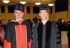 Me and my advisor, Brad Myers, graduating with my Ph.D.