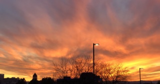 A photograph of the Spokane sunset.