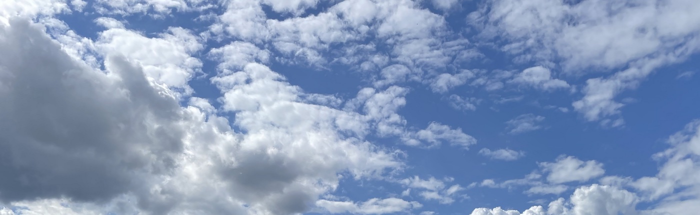 A blue sky with clouds