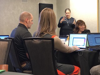 A photograph of the organizers of the SCRIPT workshop providing context for the day.